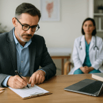 Médico no consultório